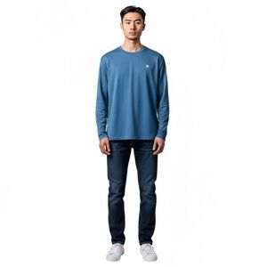 All in Motion Teal Long Sleeve Shirt Crewneck
